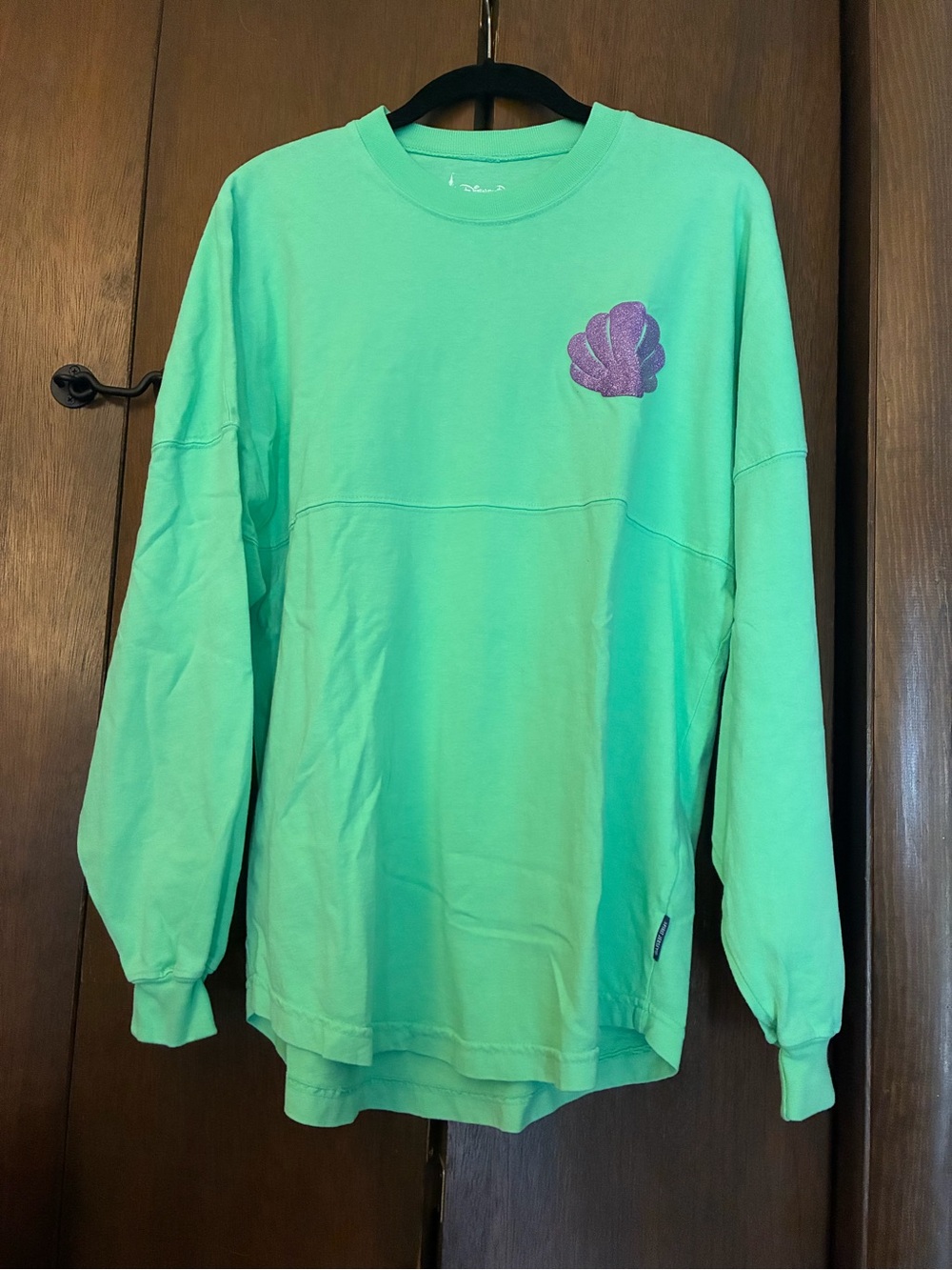 Disney Spirit Jersey Ariel - Green Shirt with Purple Shell Motif